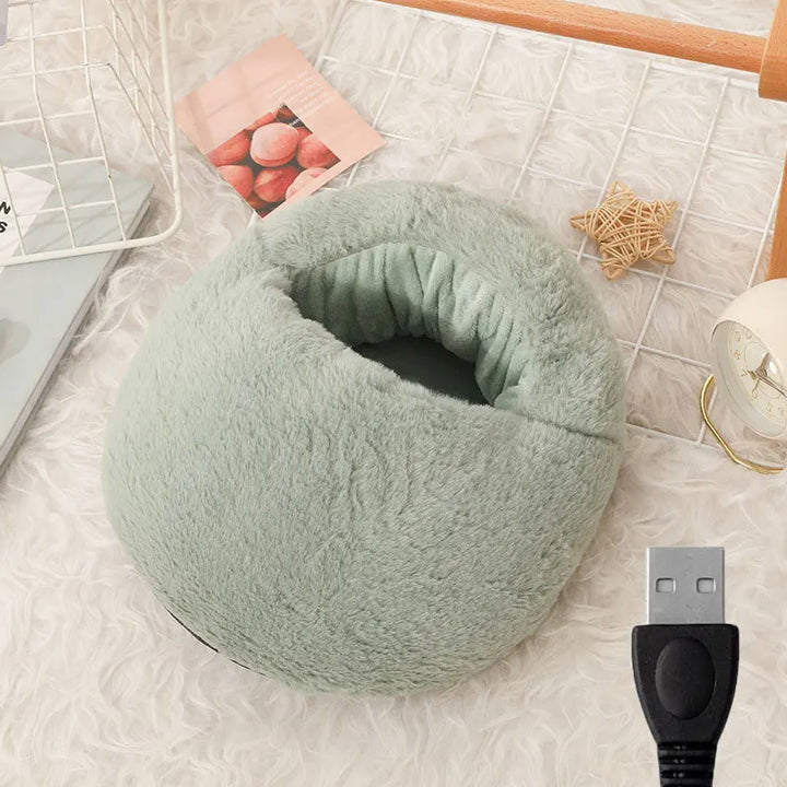 Warmteparadijs™ USB-voetenwarmer van zachte fleece die snel warm wordt