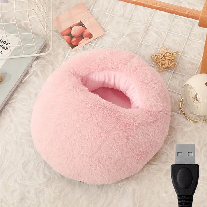 Warmteparadijs™ USB-voetenwarmer van zachte fleece die snel warm wordt