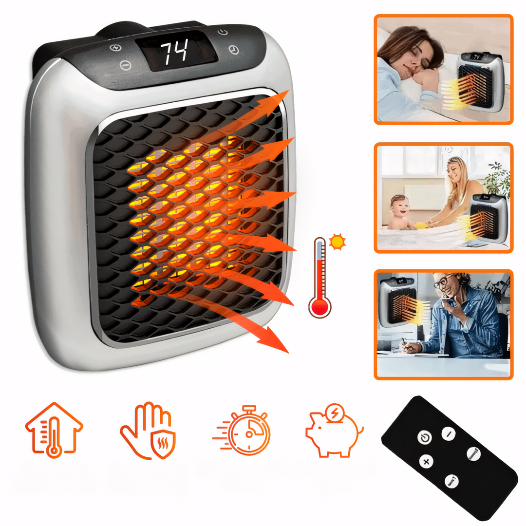 Warmteparadijs™ Snelle elektrische kachel met instelbare temperatuur