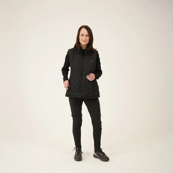 Warmteparadijs™ Verwarmde bodywarmer dames met slanke pasvorm en nekwarmte