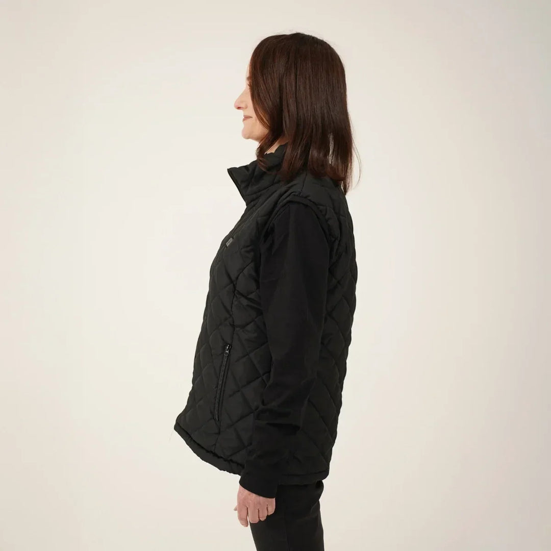 Warmteparadijs™ Verwarmde bodywarmer dames met slanke pasvorm en nekwarmte
