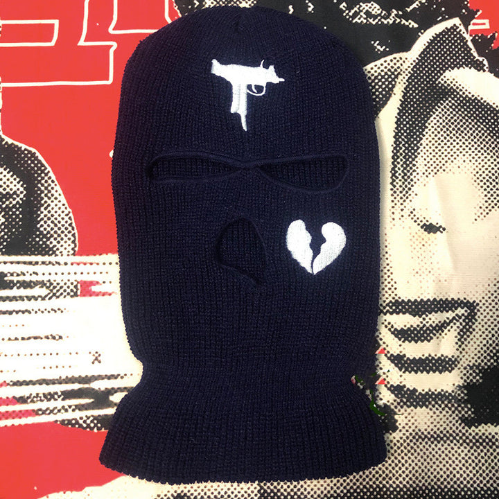 Gebreid skimasker met drie gaten, in veel kleuren