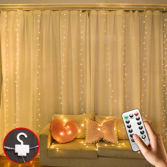 Warmteparadijs Led-lichtgordijn met USB en afstandsbediening
