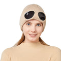 Gebreide muts met opklapbare bril