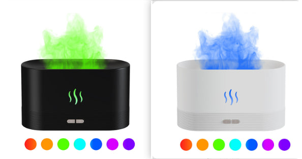 Aroma diffuser met vlameffect, ultrasone luchtbevochtiger