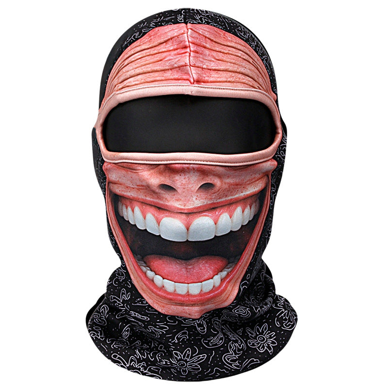 Grappige 3D-bivakmuts met fleece, warm en winddicht