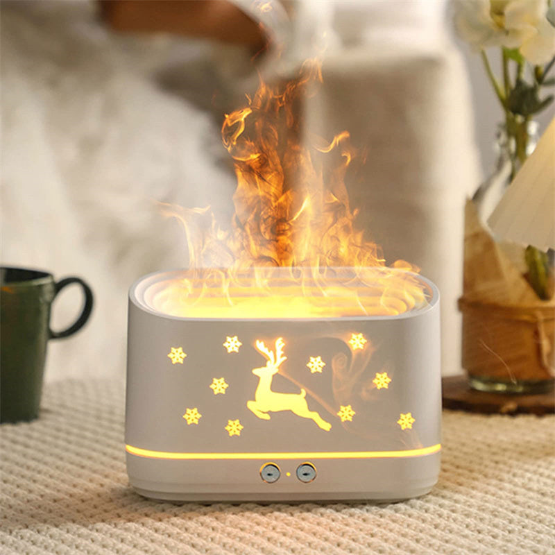 Vlam diffuser met rendierdesign en realistisch vlameffect