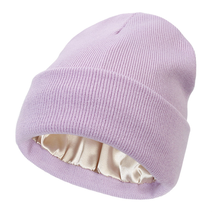 Warmteparadijs Omslagbeanie met satijnen voering voor gladder haar