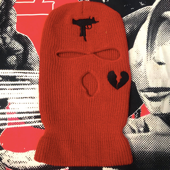 Gebreid skimasker met drie gaten, in veel kleuren