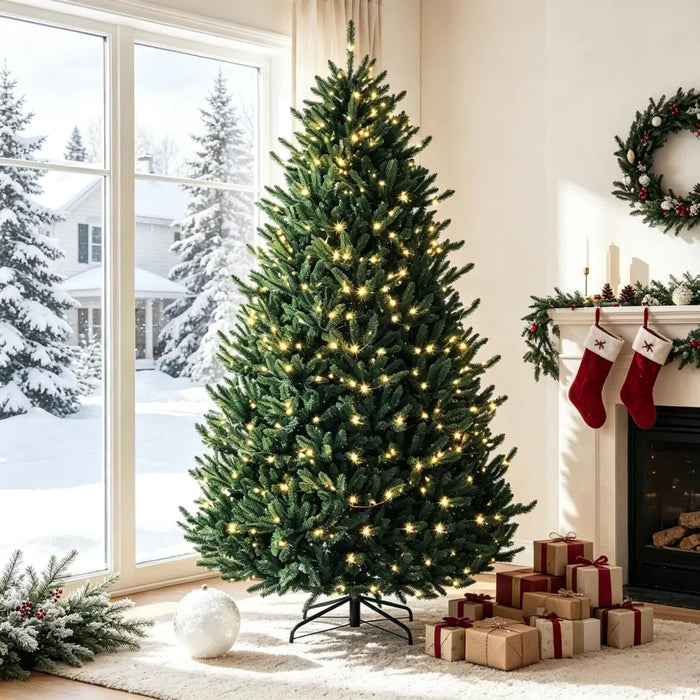 Warmteparadijs Volle kerstboom met 480 leds en voetschakelaar