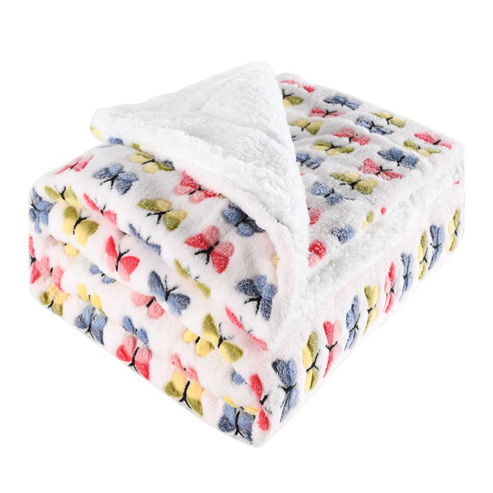 Dikke fleece deken met sherpa achterkant