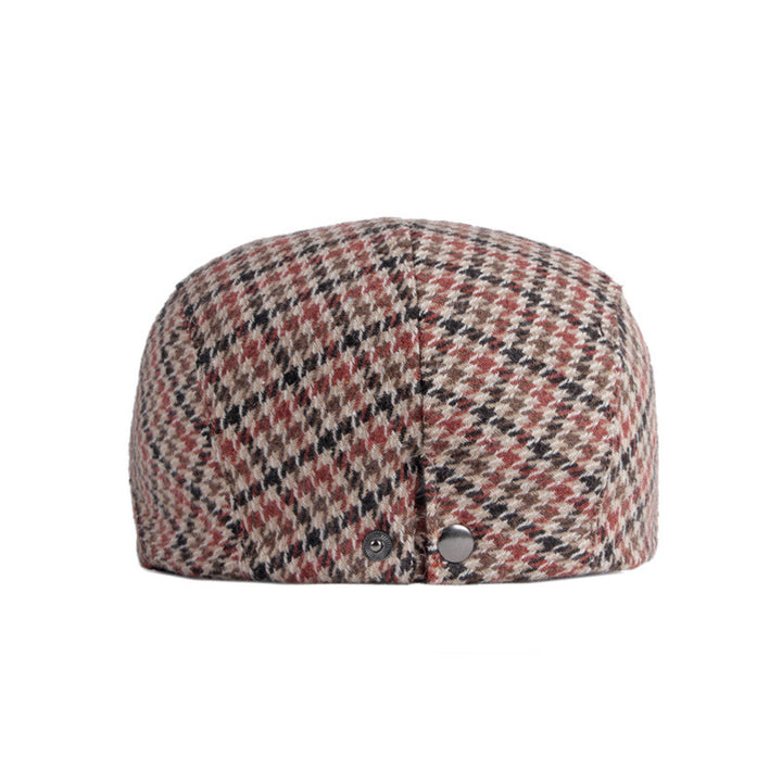 Flatcap met pied-de-poulepatroon