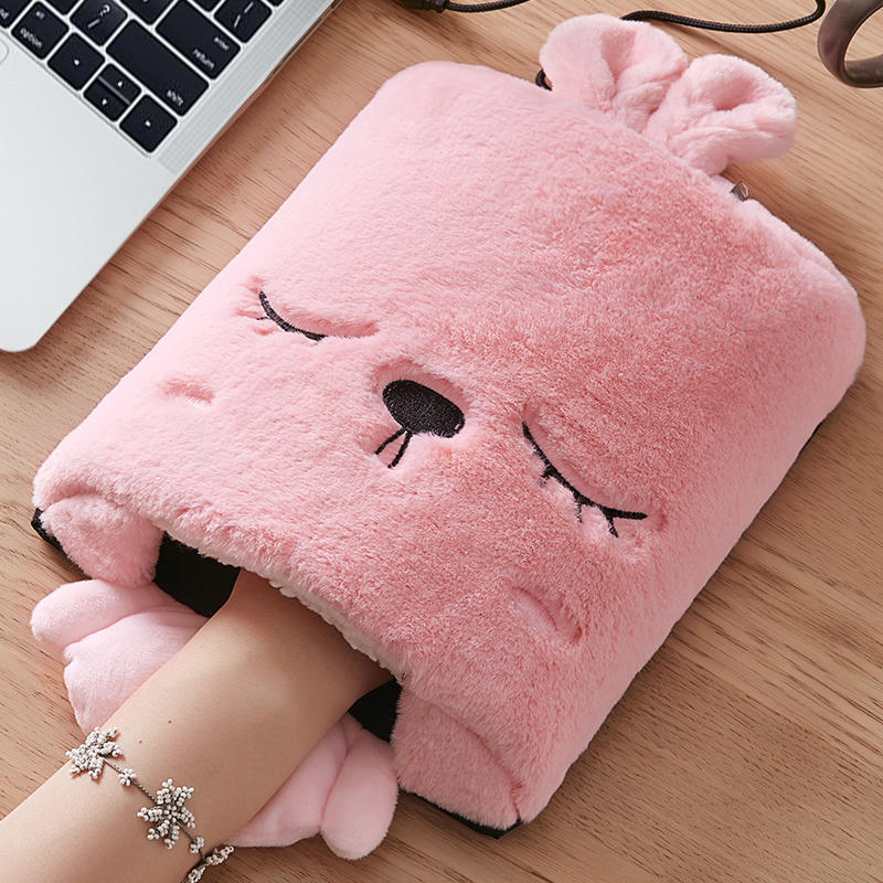 Warmteparadijs™ Verwarmde muismat met handwarmer van zachte fleece