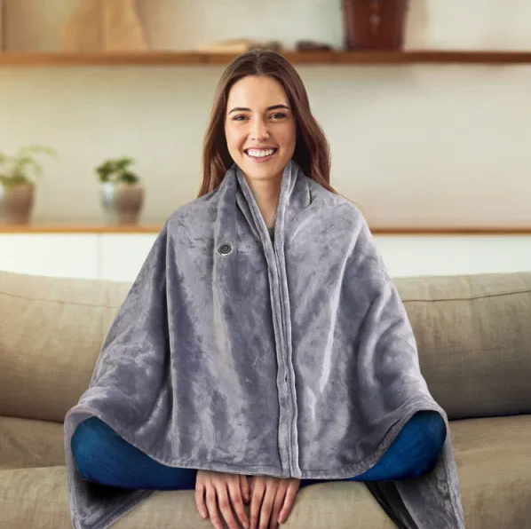 USB verwarmde poncho met rits, 150 x 80 cm, voor kantoor