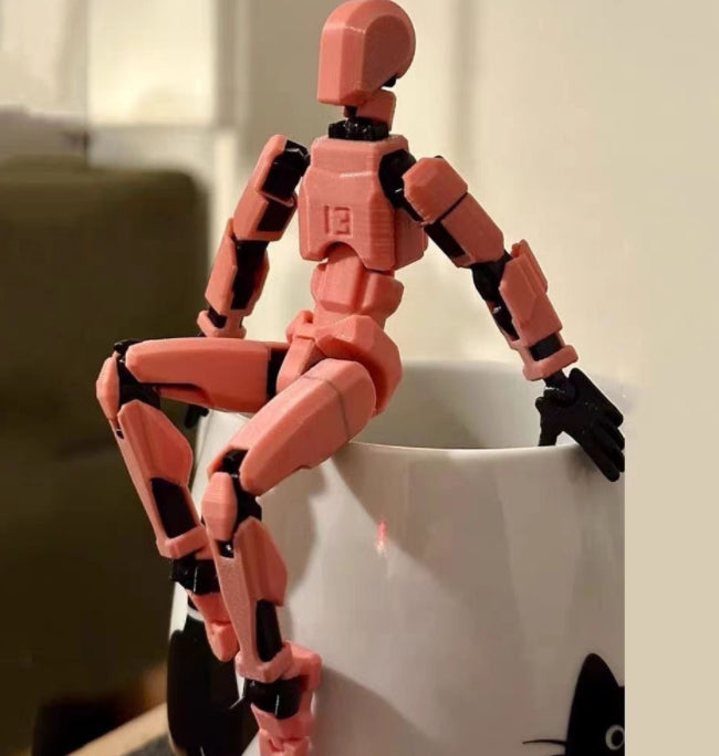 Warmteparadijs 3D-geprinte robotfiguur met beweegbare gewrichten