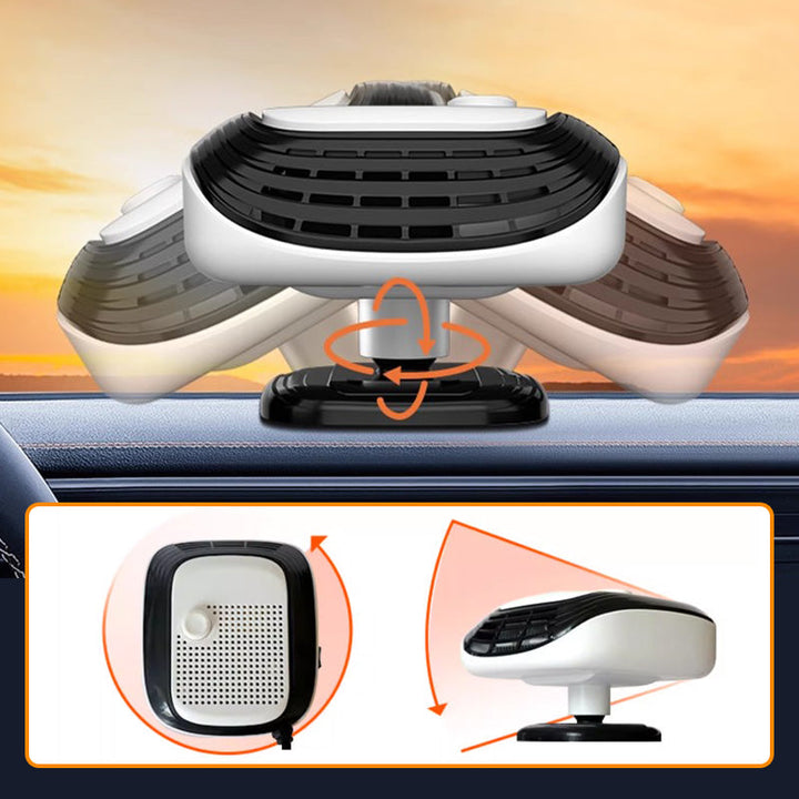 Warmteparadijs™ Compacte autokachel met 360° draaibaar en snelle warmte