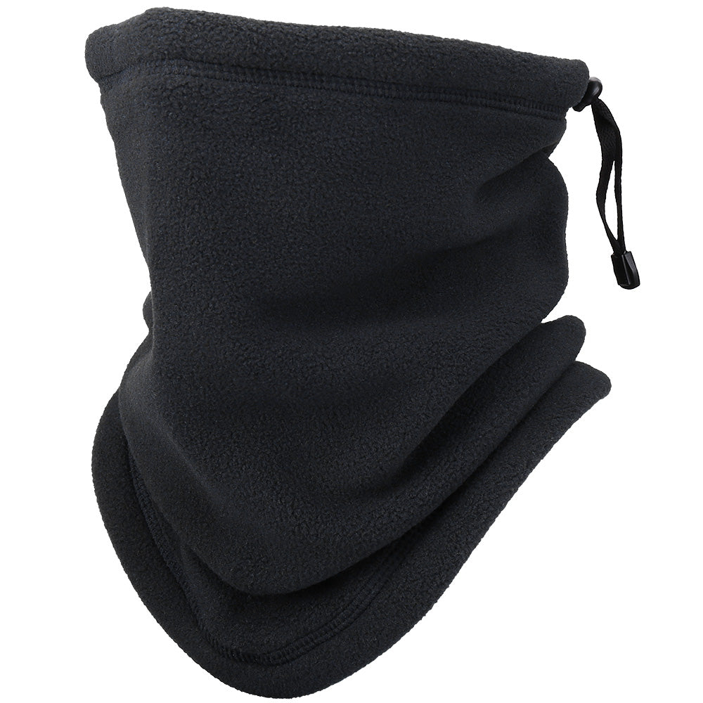 Winddichte fleece nekwarmer met halve gezichtsbescherming