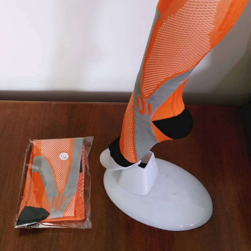 Zwarte compressiekousen tot de knie
