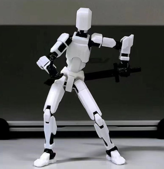 Warmteparadijs 3D-geprinte robotfiguur met beweegbare gewrichten