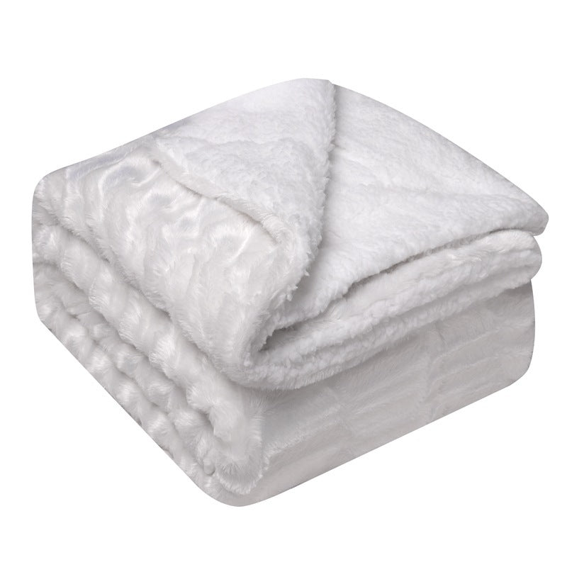 Dikke fleece deken met sherpa achterkant