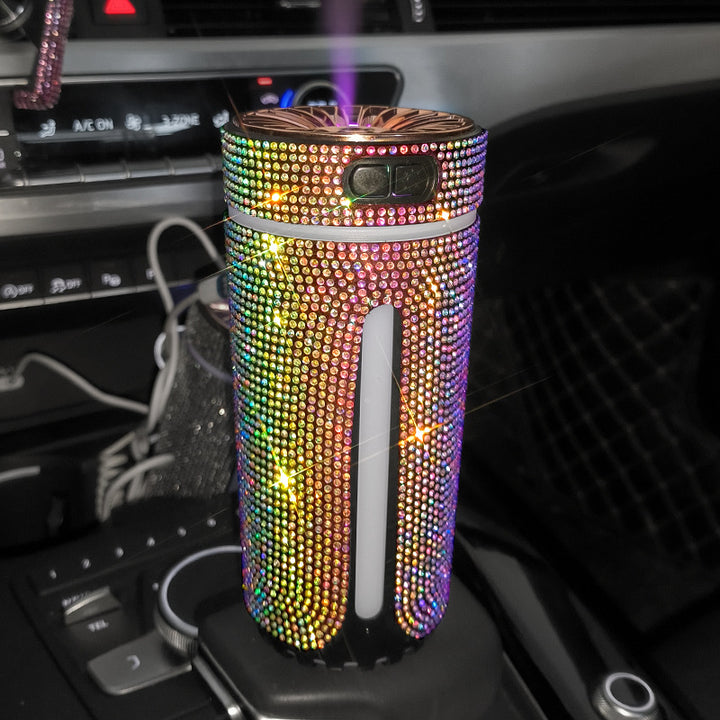 Roze strass diffuser in een bekerhouder