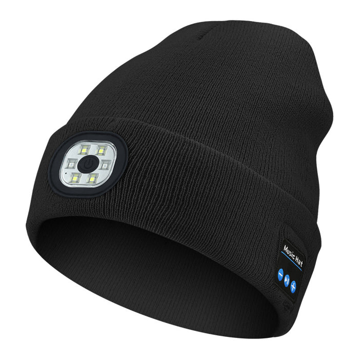 Warmteparadijs Beanie met led-lampje en bluetooth-muziek