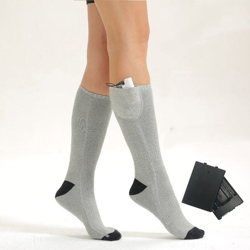 Verwarmde sokken oplaadbaar van katoen, unisex, one size