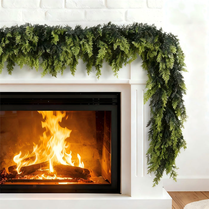 Warmteparadijs Kerstslinger van kunstgroen in 180 of 270 cm