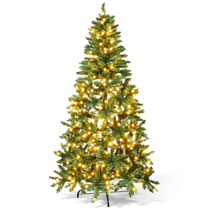Warmteparadijs Halve kerstboom 183 cm met platte achterkant en 250 lampjes