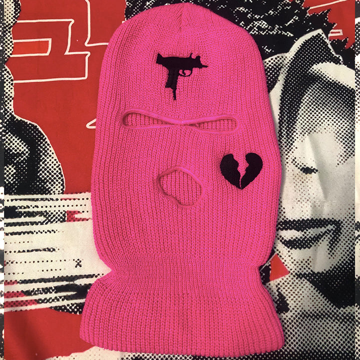 Gebreid skimasker met drie gaten, in veel kleuren