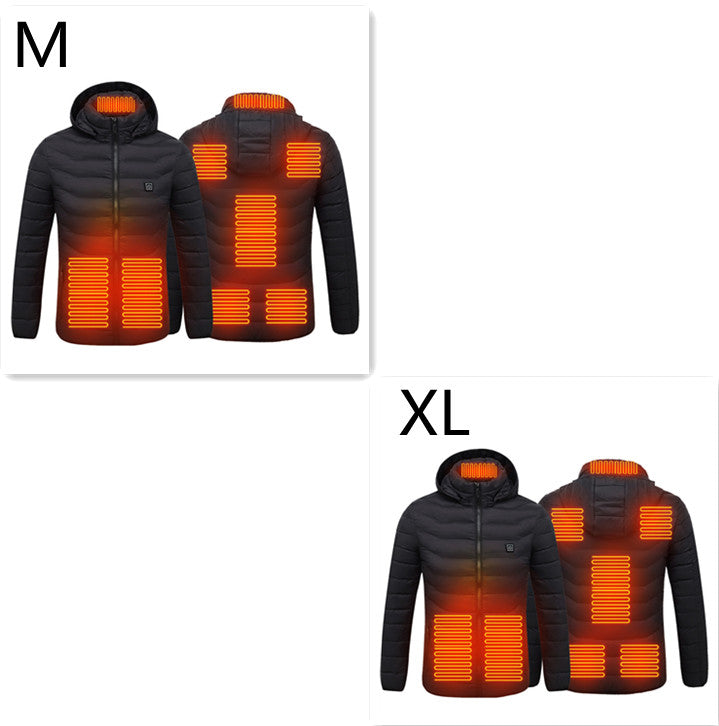 Verwarmde jas op USB met 8 zones, set van twee stuks