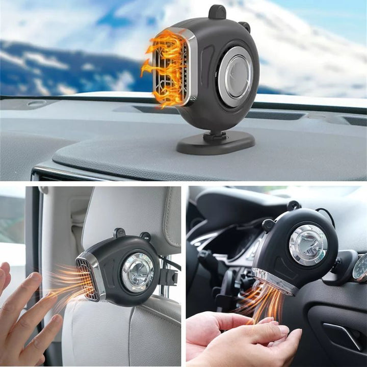 Warmteparadijs™ Autokachel 12V met 360° houder en verstelbaar handvat