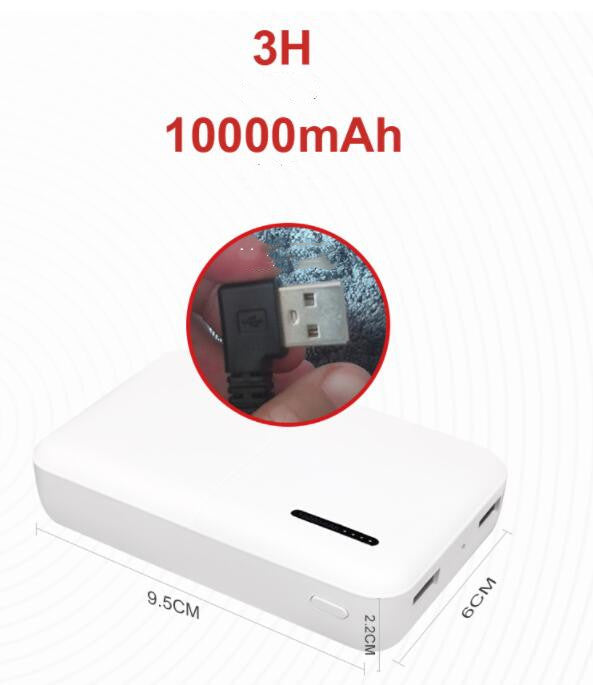 Verwarmde omslagdeken van coral fleece, USB met powerbank
