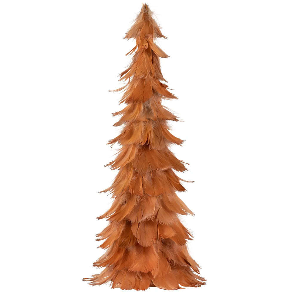Oranje verenkerstboompje met glitter
