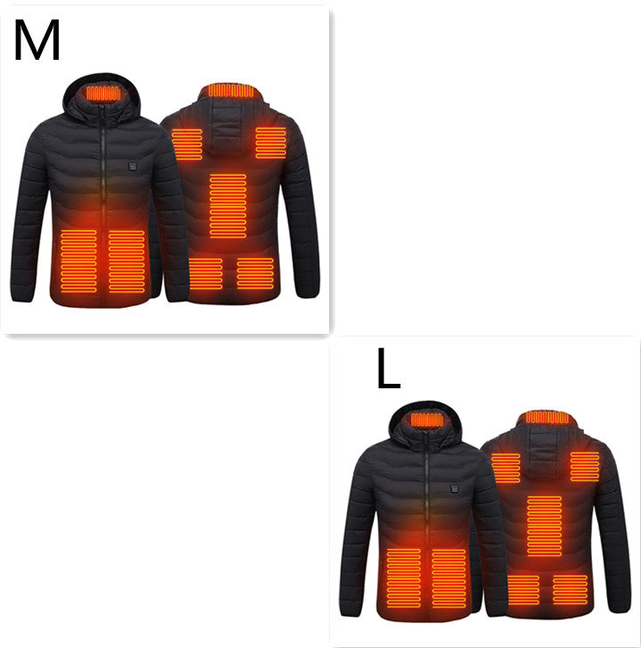 Verwarmde jas op USB met 8 zones, set van twee stuks