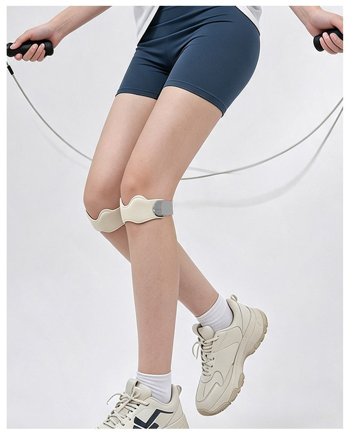 Zwarte patellaband onder de knie