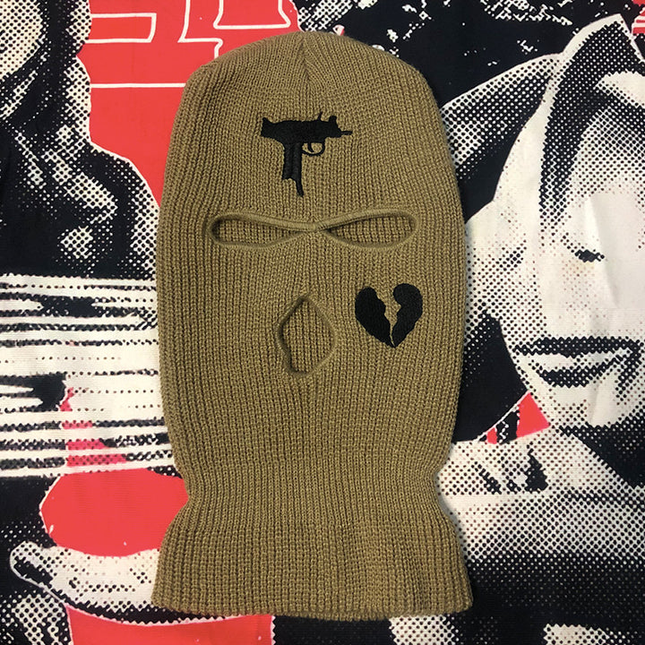 Gebreid skimasker met drie gaten, in veel kleuren