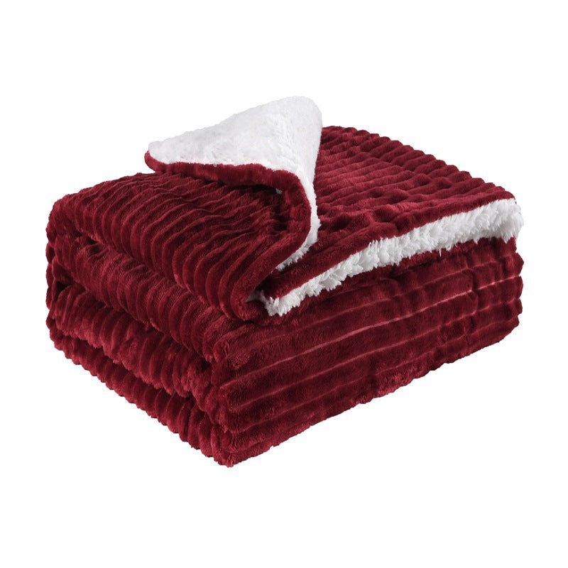 Dikke fleece deken met sherpa achterkant