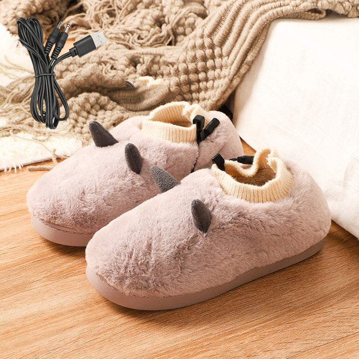 Verwarmde pantoffels op USB, super zacht fluweel