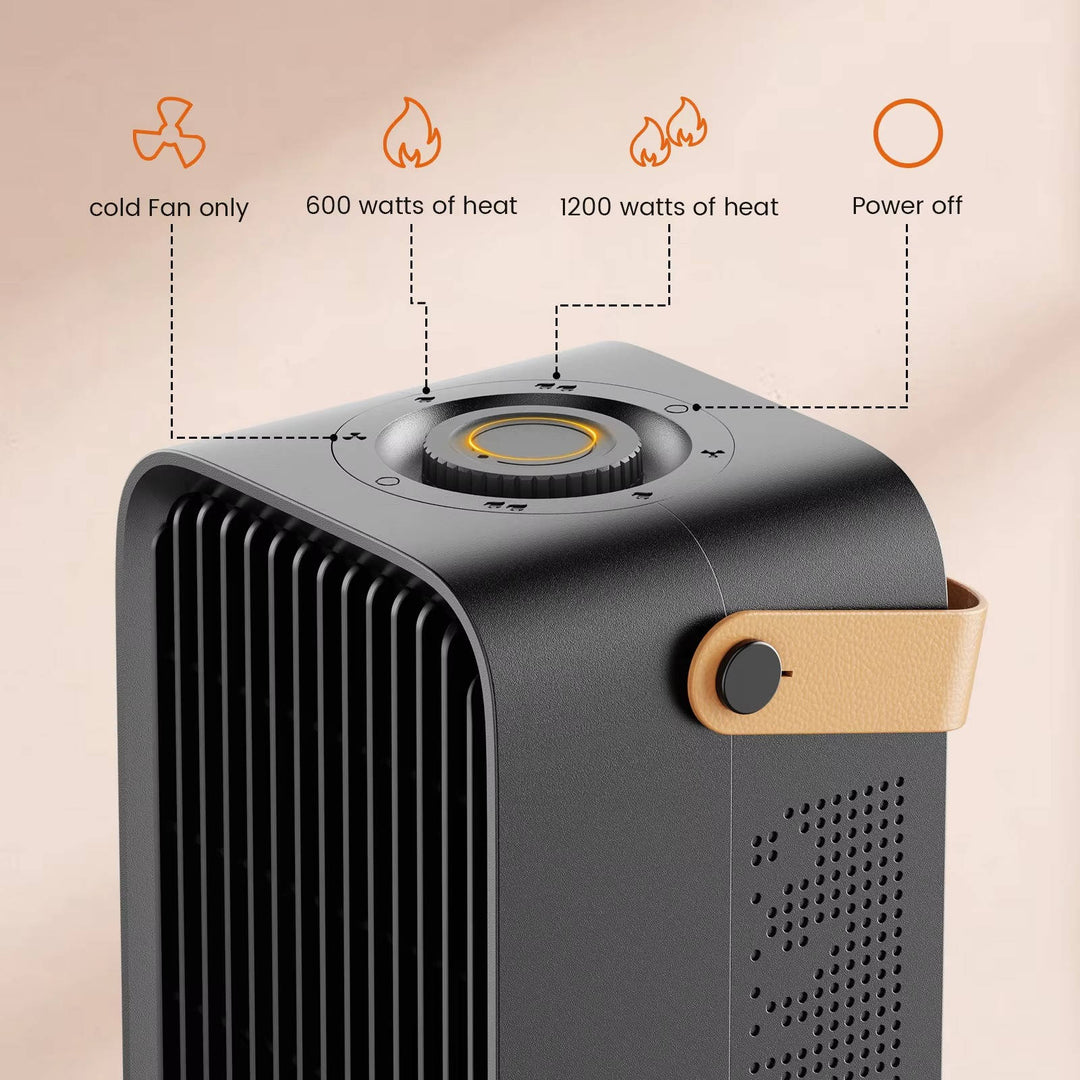 Warmteparadijs™ Bureaukachel 1200 W met omvalbeveiliging en stille werking