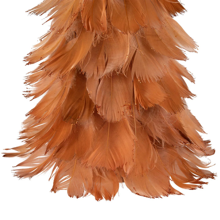 Oranje verenkerstboompje met glitter