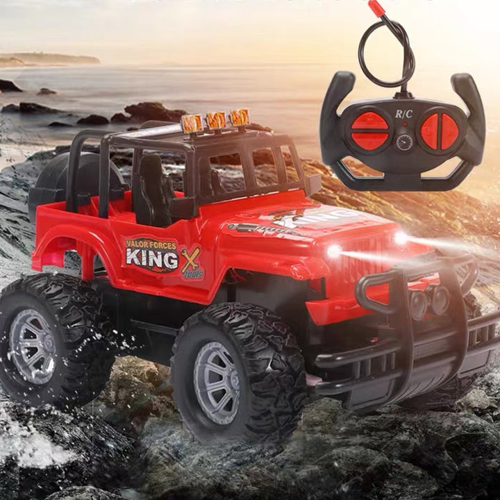 Rode bestuurbare offroad jeep met afstandsbediening
