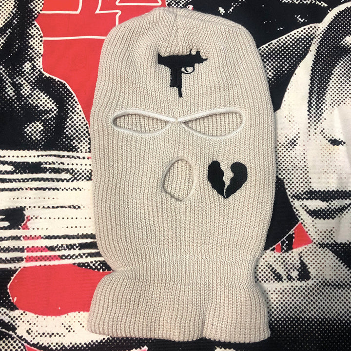 Gebreid skimasker met drie gaten, in veel kleuren