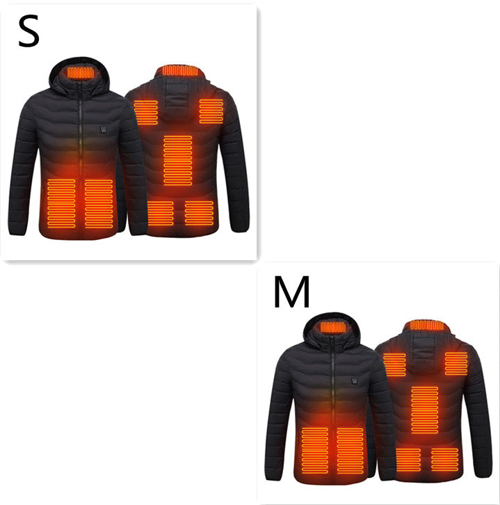Verwarmde jas op USB met 8 zones, set van twee stuks