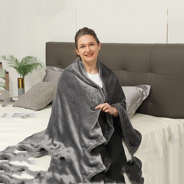 Warmteparadijs Verwarmde omslagdoek van fleece, ook te gebruiken als plaid