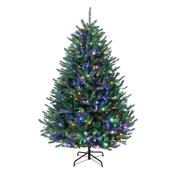 Volle groene kerstboom met voetpedaal