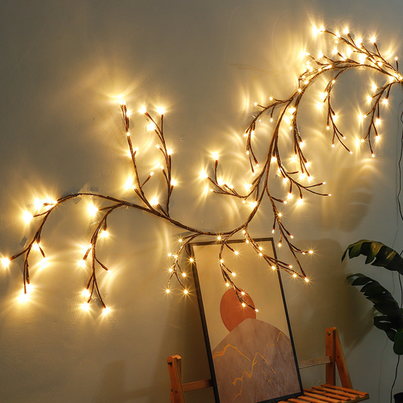 Led takkenslinger in warm wit aan de muur