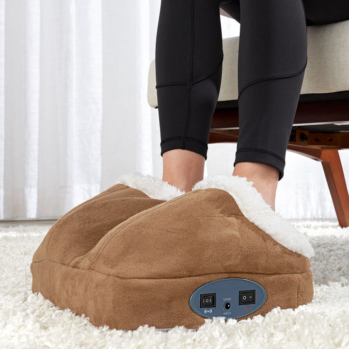 Warmteparadijs™ Voetenwarmer met vibratie en fleece gevoerde vakken