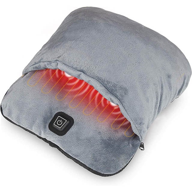 Warmteparadijs™ Pluche voetenzak met warmte en vibratiemassage