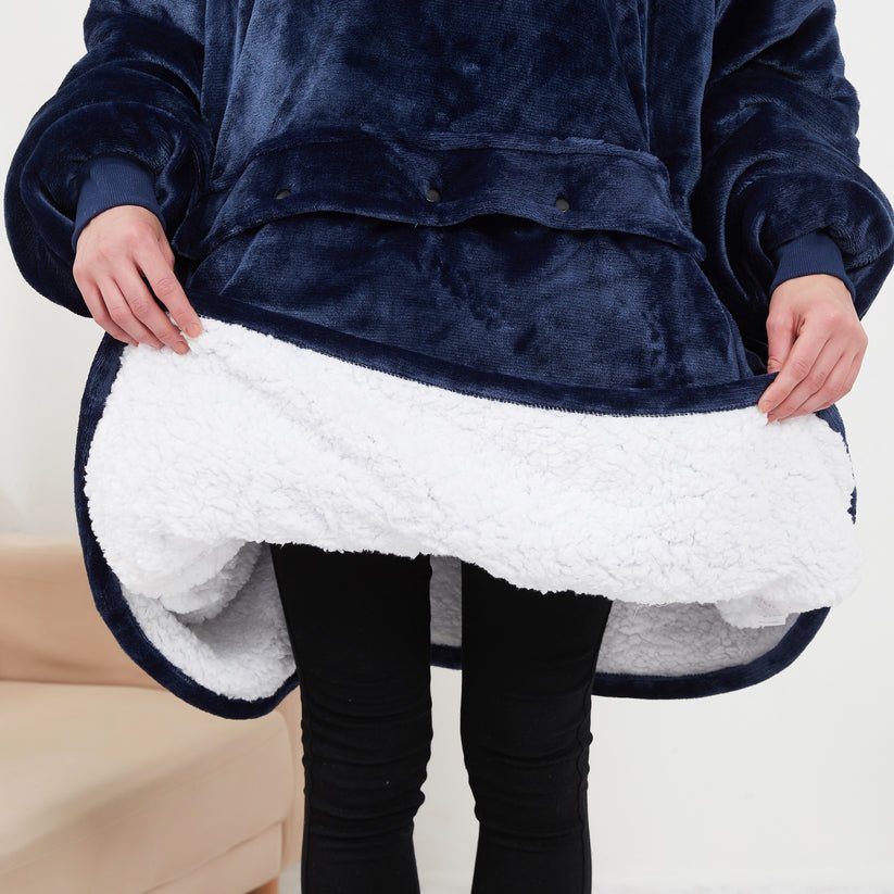 Warmteparadijs™ USB-verwarmde deken met capuchon van zachte flanel